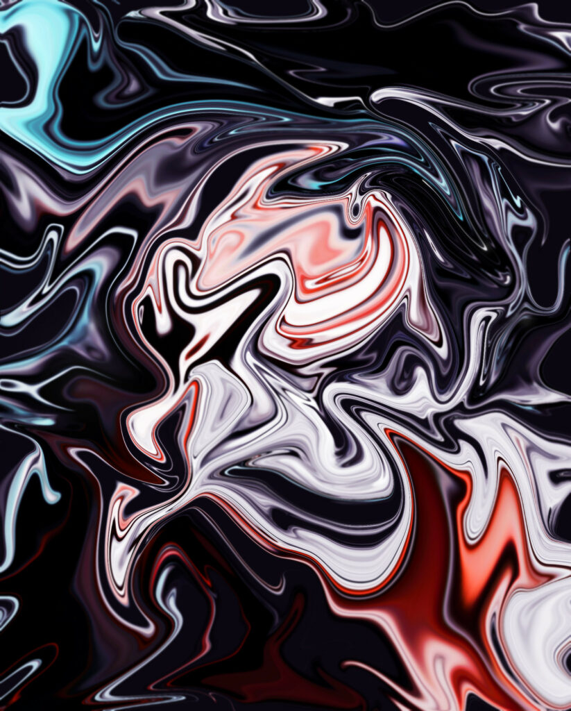 Vibrant Liquid Abstraction Wallpaper: Dynamic Wavy Textures Background
