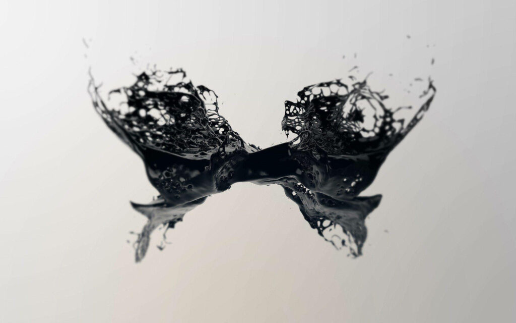 Mesmerizing Liquid Ink Splash Abstract Wallpaper for Artistic Background