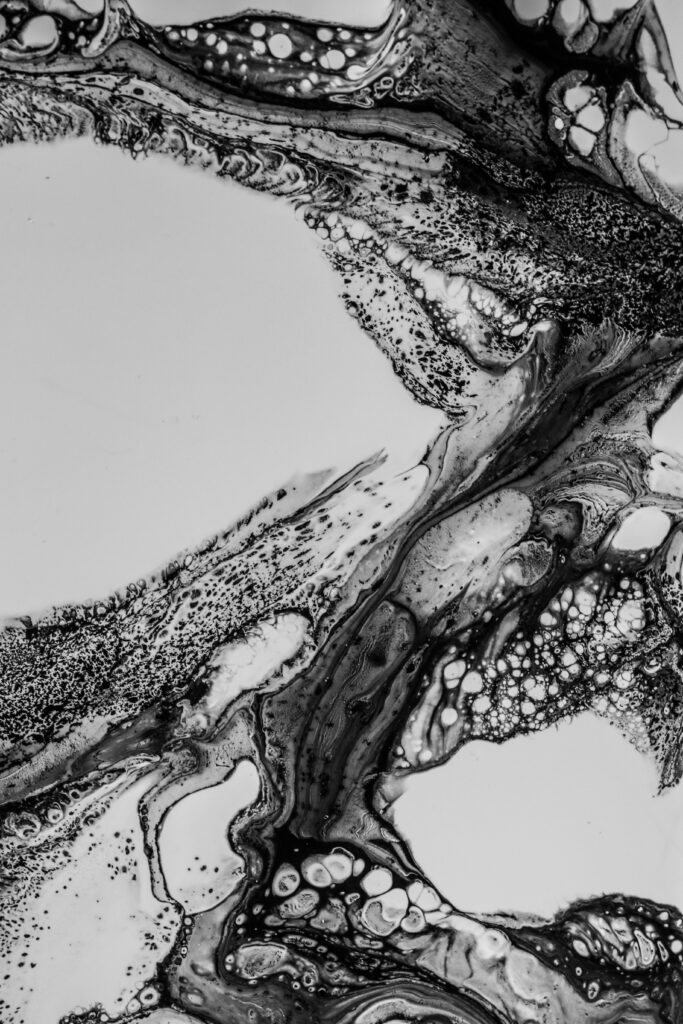 Mesmerizing Black and White Liquid Texture Abstract Wallpaper