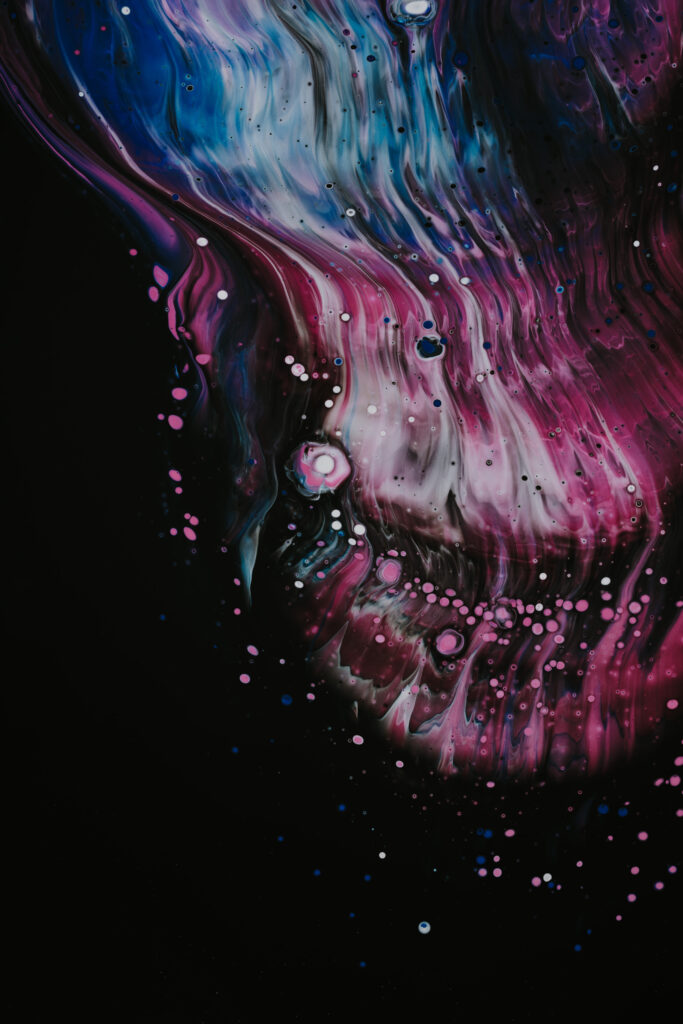 Vibrant Liquid Texture Wallpaper: Purple, Pink & Blue Abstract Design