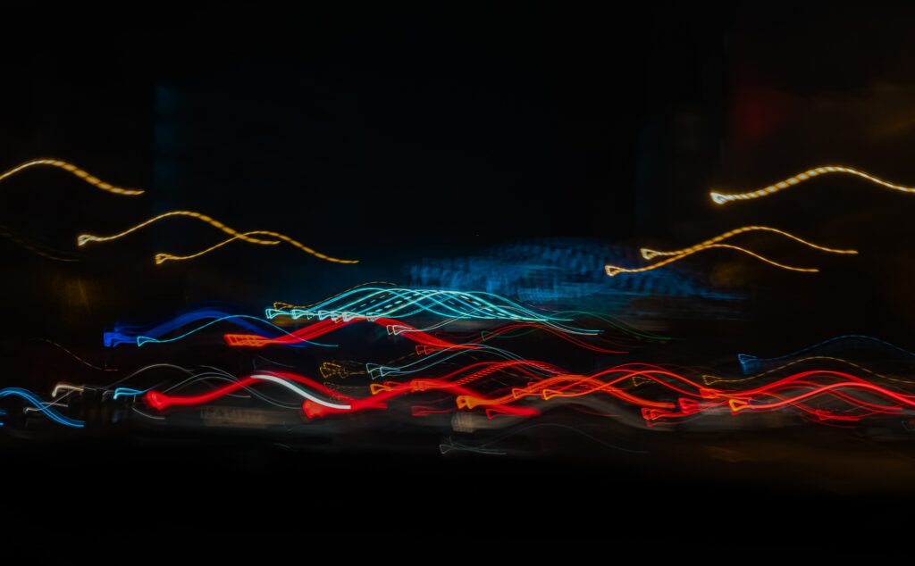 Mesmerizing Long Exposure Abstract Background with Neon Lights Wallpaper