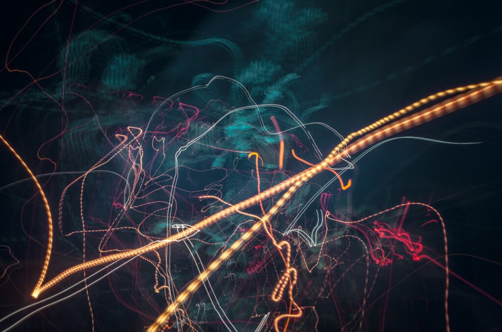 Vibrant Neon Long Exposure Wallpaper - Dynamic Abstract Background