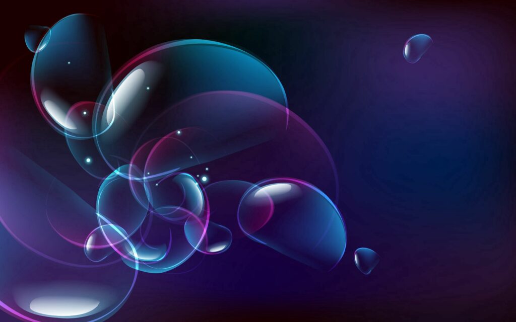 Mesmerizing Luminescent Circles Wallpaper on Dark Background