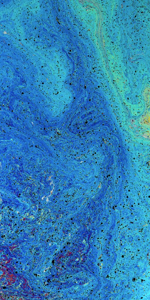Macro Soap Bubble Wallpaper: Swirling Blue Abstract Background