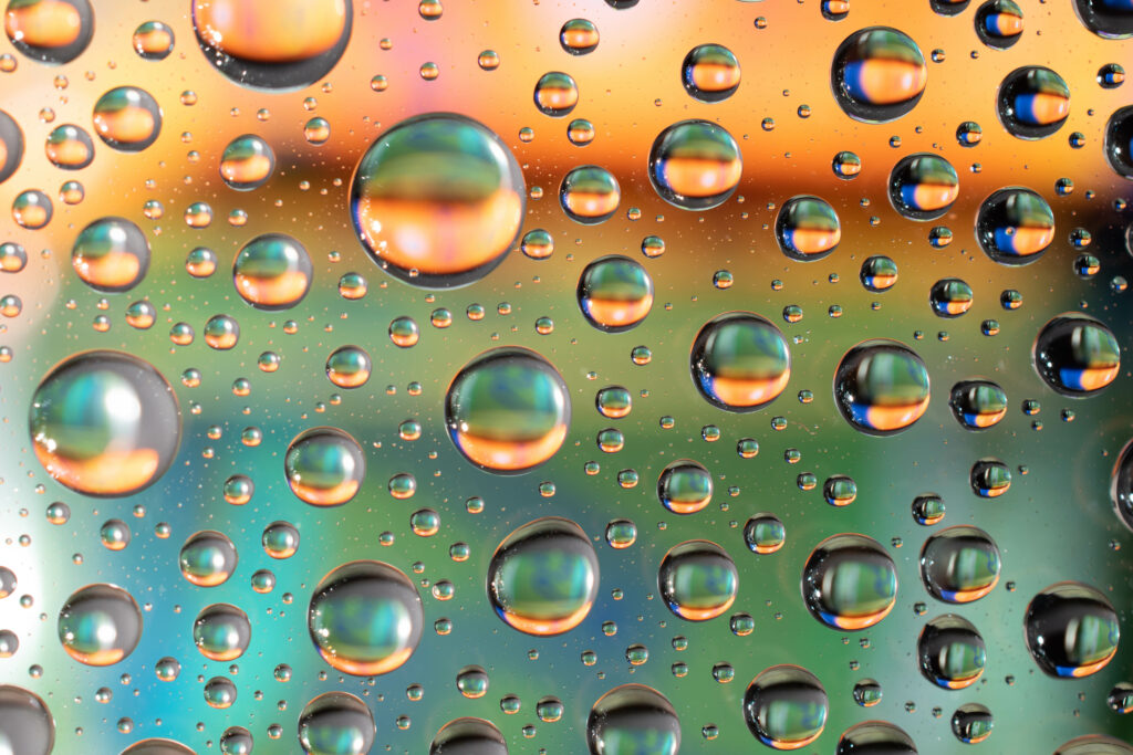 Mesmerizing Macro Wallpaper of Colorful Bubbles and Liquid Droplets