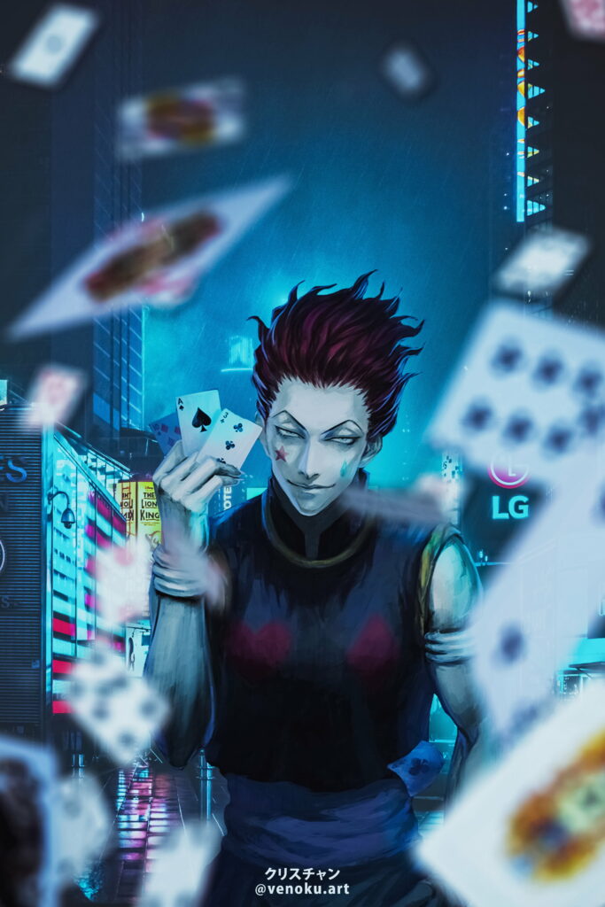 Majestic Hisoka: A Spellbinding HD Wallpaper of the Renegade Magician from Hunter x Hunter