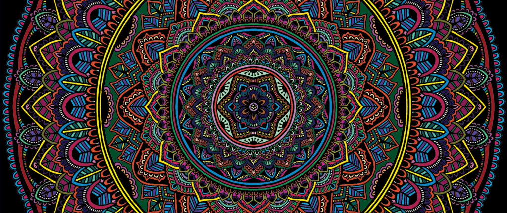 Colorful Symmetry: Exploring the Intricate Patterns of a Vibrant Mandala Wallpaper