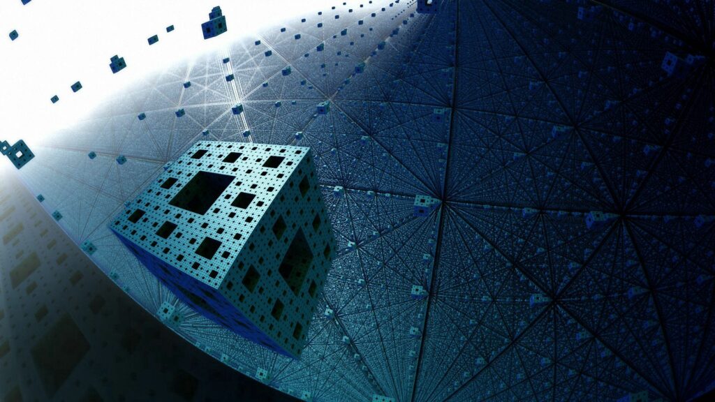 Mesmerizing Menger Sponge Fractal Wallpaper - 1920x1080 Background