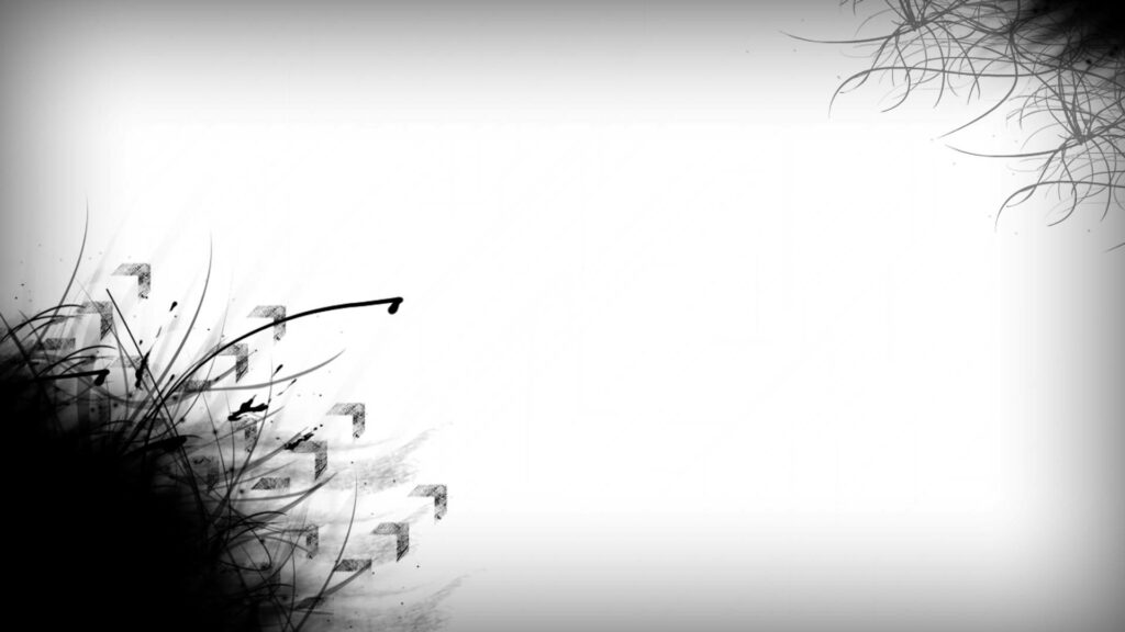Dramatic Grunge Frame: Captivating Monochrome Wallpaper with Abstract Flourishing, Vignette-Enhanced