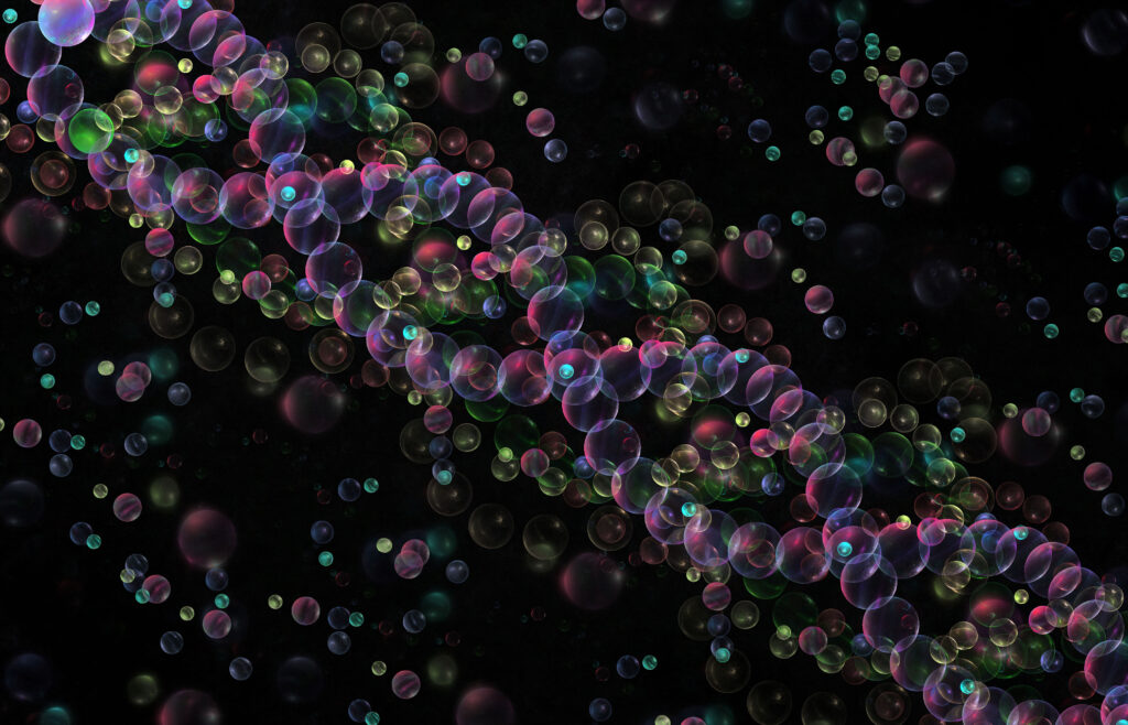 Mesmerizing 4200x2700 Abstract DNA Wallpaper with Multicolored Bubbles