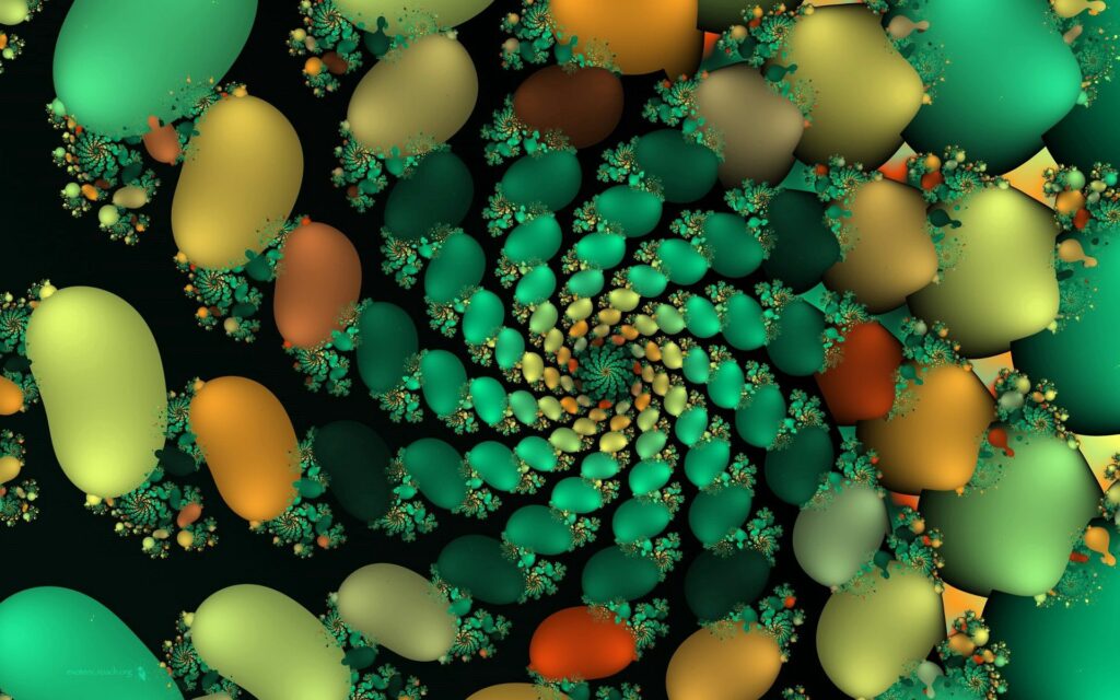 Mesmerizing Multicolored Fractal Wallpaper: Spiral Design Background