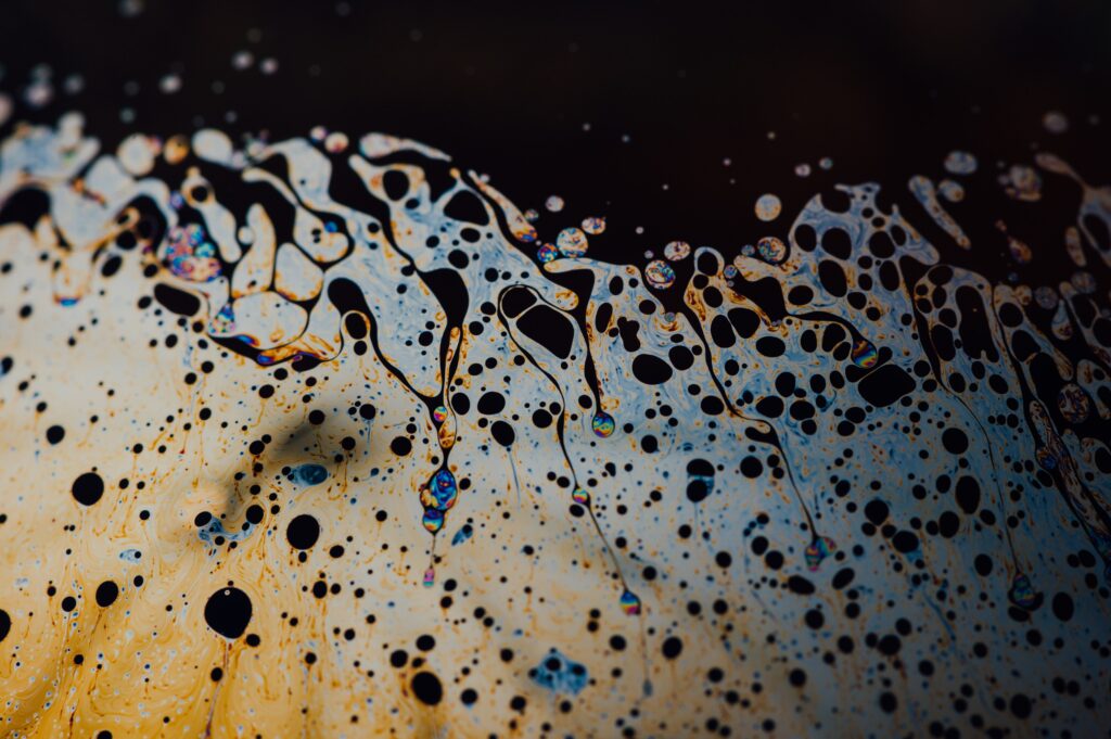 Multicolored Liquid Stains Wallpaper: Captivating Abstract Background