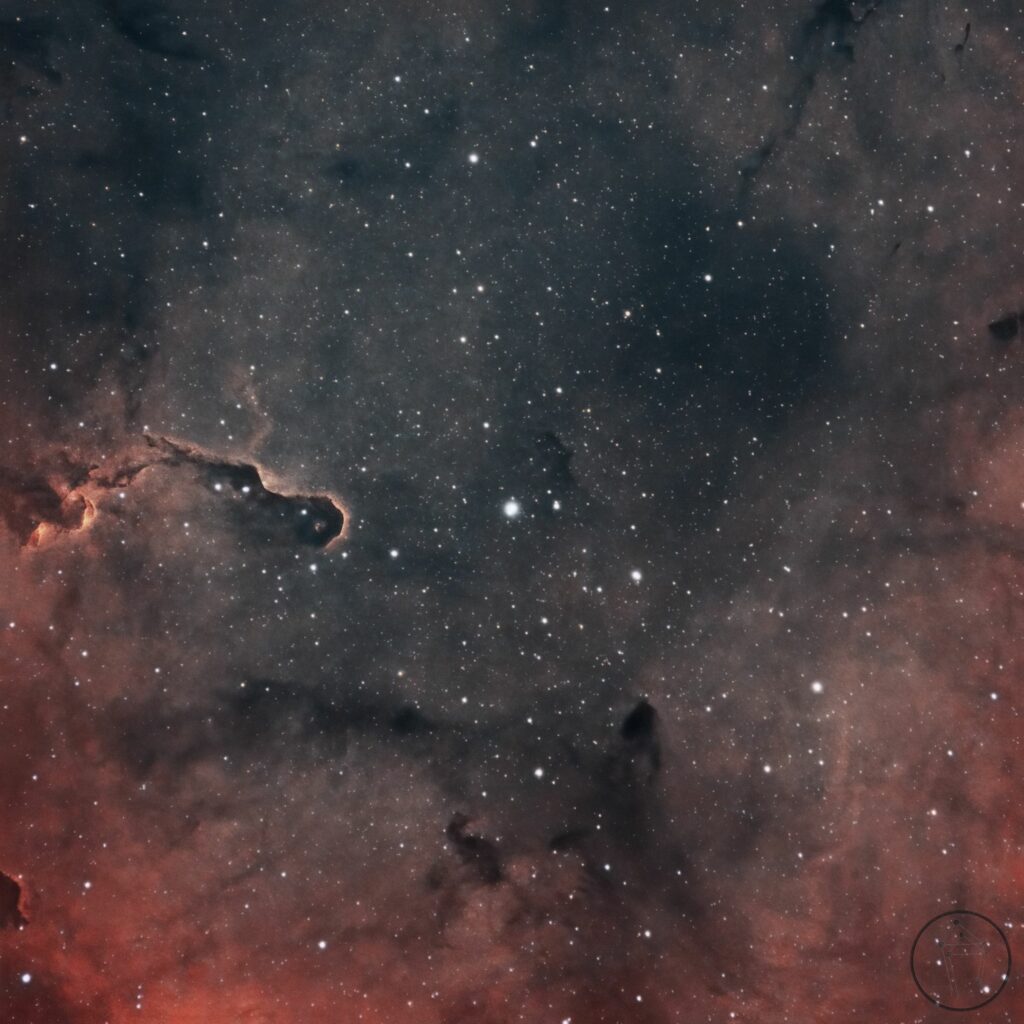 Mesmerizing Nebula Wallpaper: Deep Red & Starry Cosmic Background