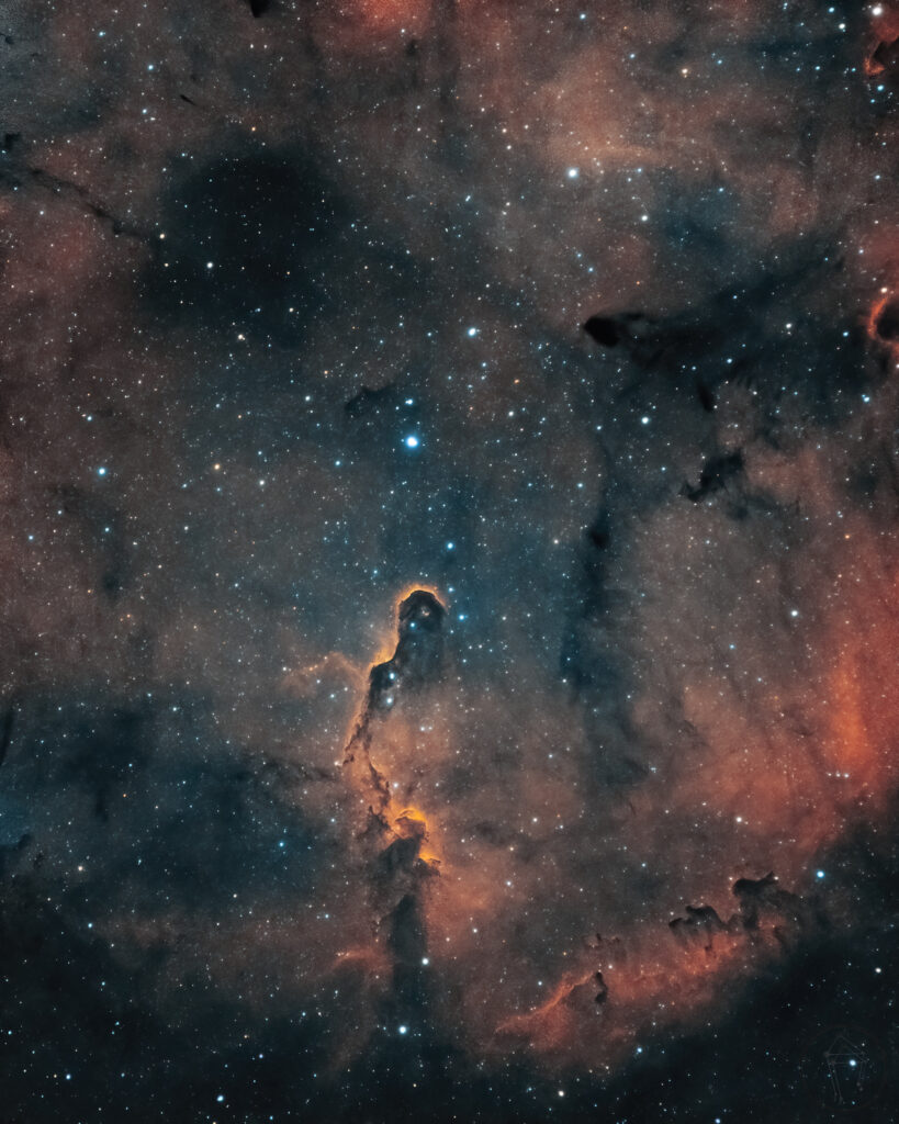 Stunning Nebula Wallpaper: Glowing Orange & Blue Cosmic Background