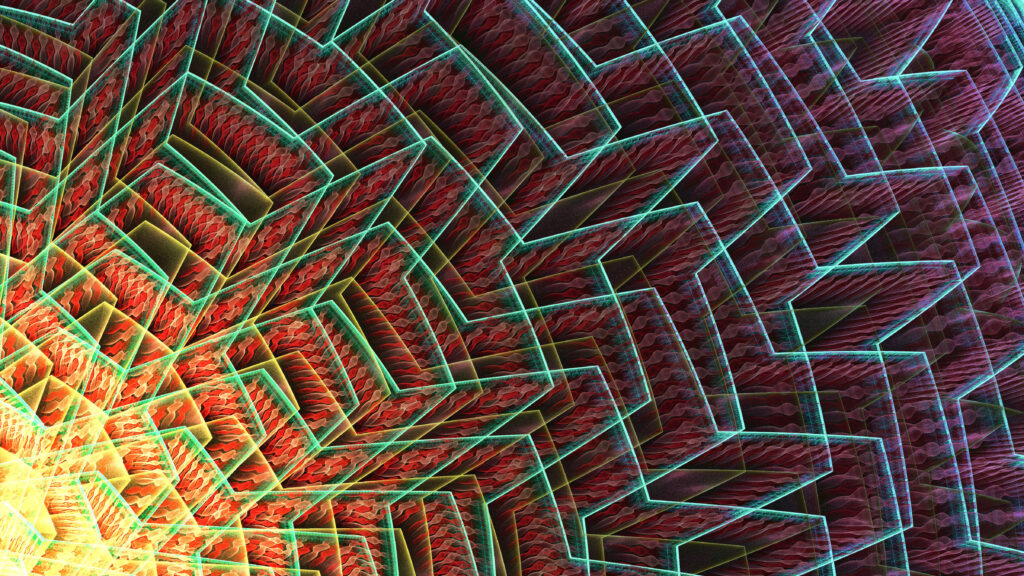 Vibrant 4800x2700 Fractal Neon Wallpaper - Stunning Abstract Background
