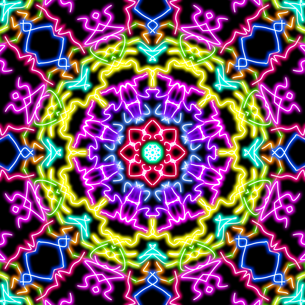 Vibrant Neon Line Wallpaper: Intricate Glowing Pattern Background