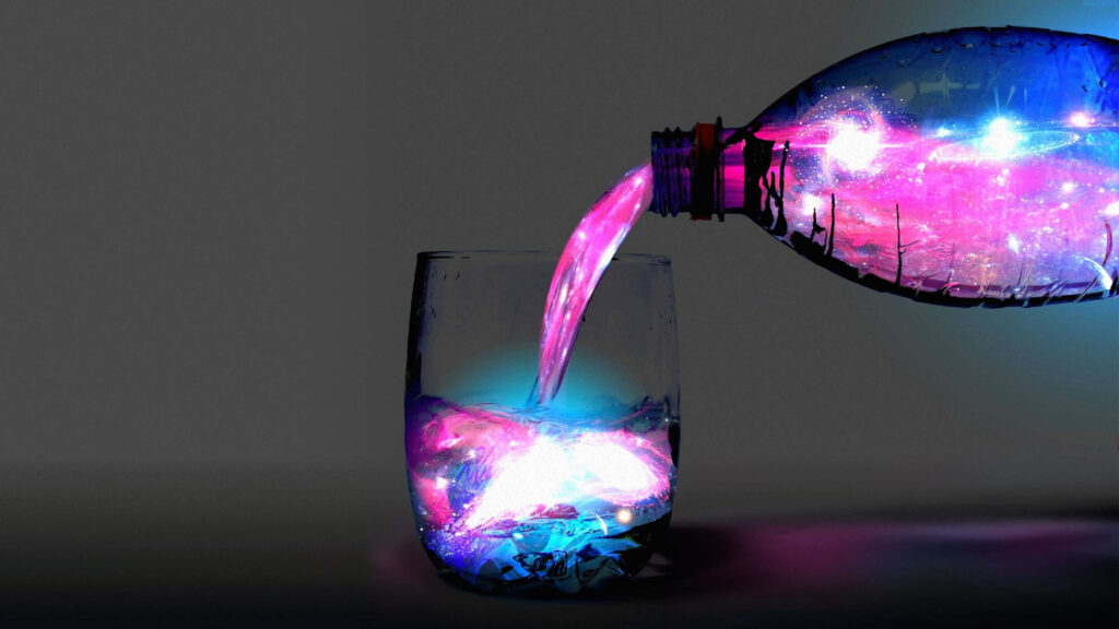 Mesmerizing Neon Liquid Wallpaper: Luminous Colors in Action