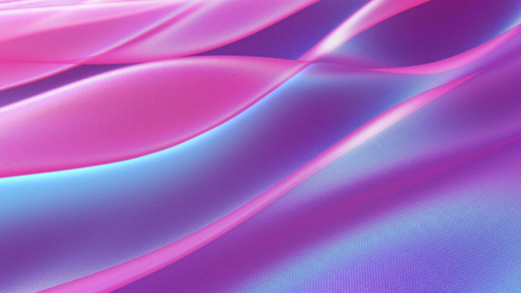 Dynamic Neon Pink and Blue Wave Wallpaper: Captivating Background