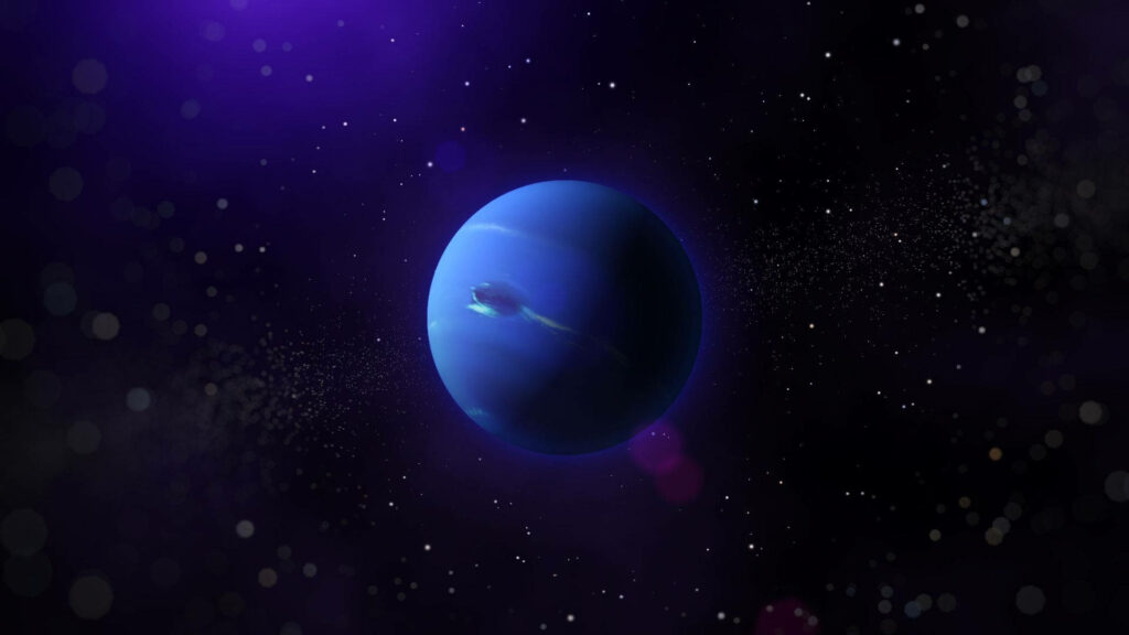 Mesmerizing Neptune Wallpaper: Serene Starry Space Background
