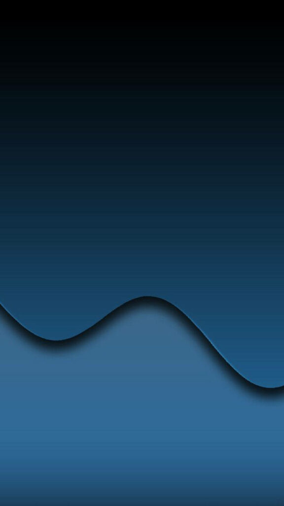 Captivating Ocean Motion: A Mesmerizing Wave in Shades of Blue with a Looming Black Silhouette - Perfect Phone Wallpaper
