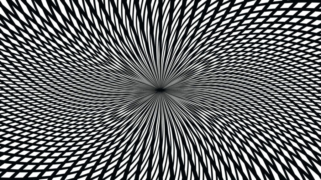 Mesmerizing Black and White Optical Illusion Wallpaper Background