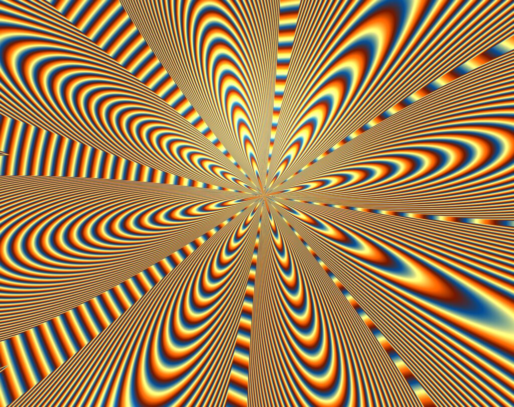 Mesmerizing Wavy Optical Illusion Wallpaper - Vibrant Background Design