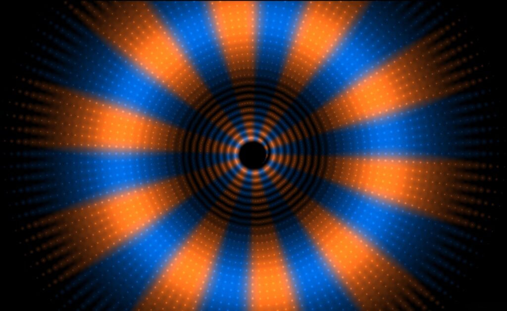 Dynamic Orange & Blue Stripes Wallpaper | 1920x1181 Background