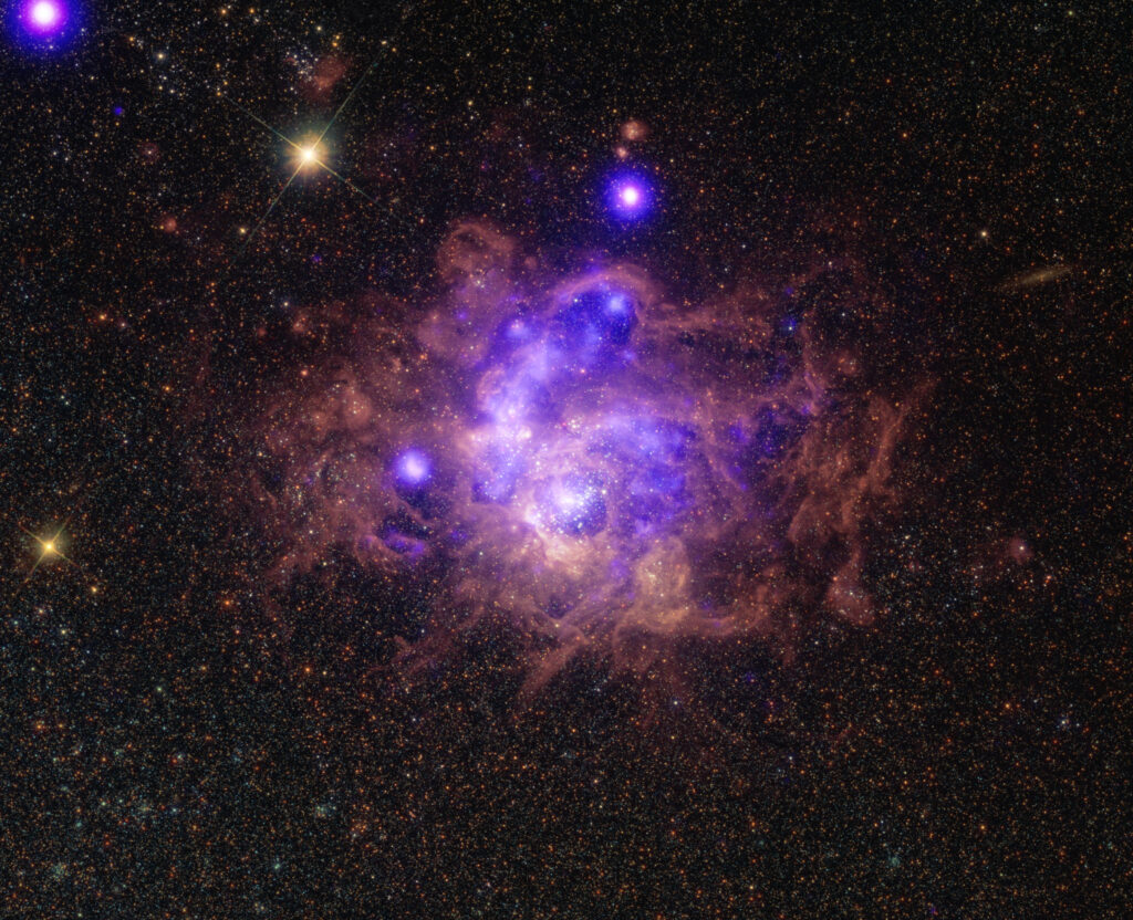 Vivid Outer Space Wallpaper: Radiant Nebula & Glittering Stars