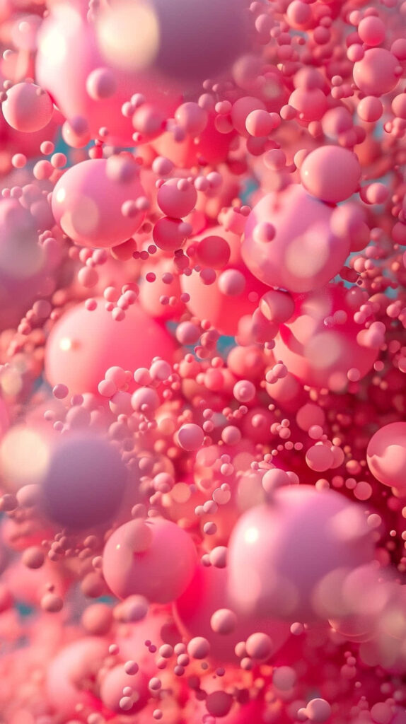 Mesmerizing Pink 3D Spheres Abstract Wallpaper for Dreamy Background