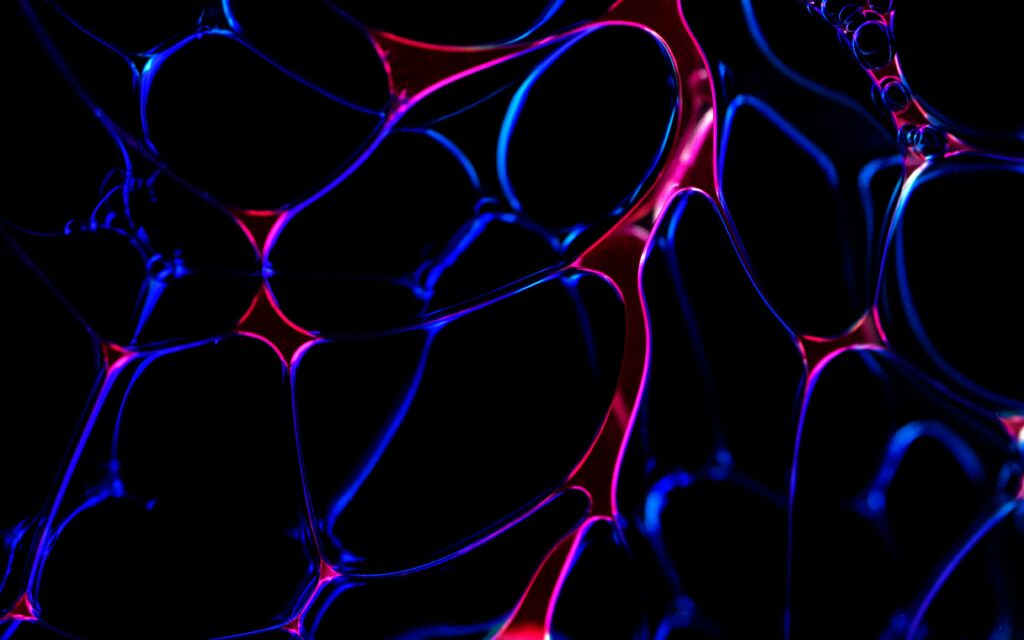 Mesmerizing Liquid Abstract Wallpaper in Pink and Blue Hues