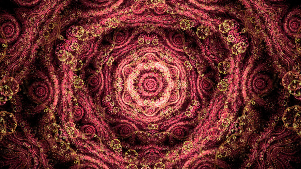 Mesmerizing Pink Fractal Wallpaper: Intricate Abstract Background
