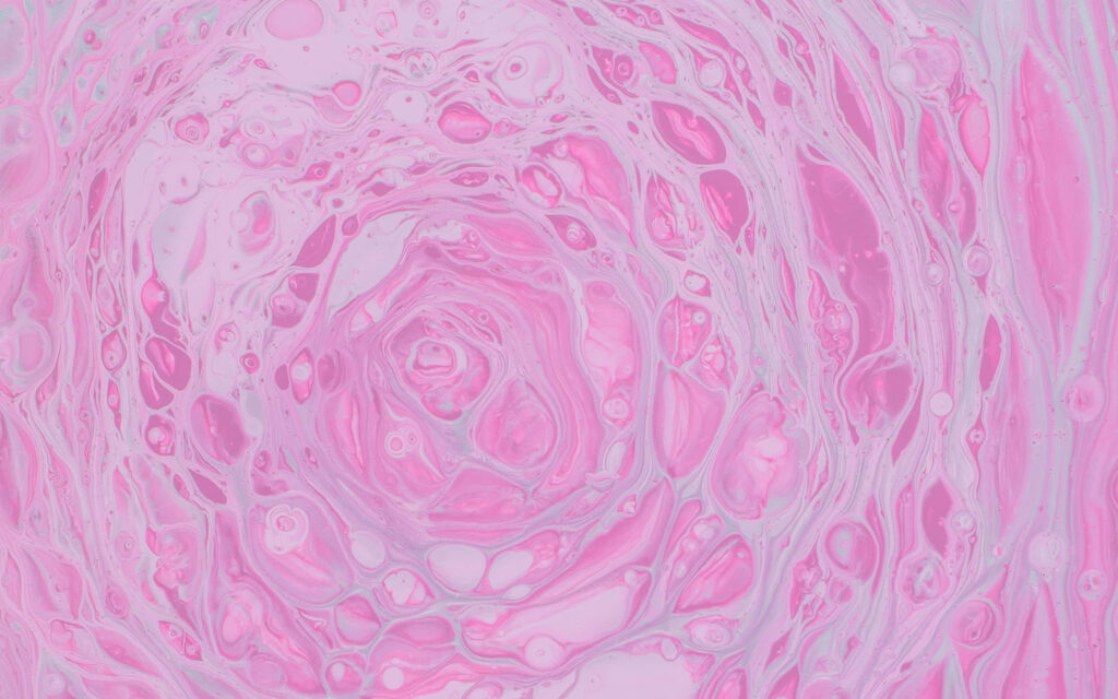 Mesmerizing Pink Liquid Swirl Wallpaper with Bubbles - Soothing Background