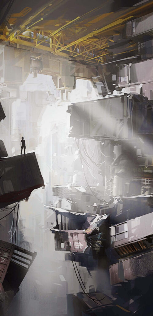 Captivating Portal 2 Wallpaper: Industrial Scene & Mysterious Ruins