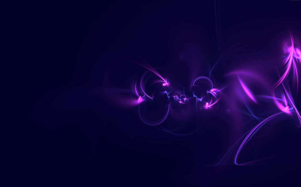 Mesmerizing Purple Abstract Wallpaper with Neon Light Trails