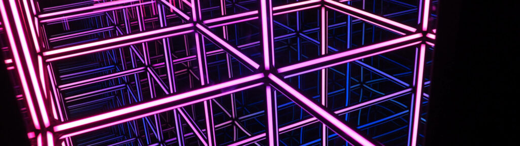 Vibrant Visions: Dual-Screen Purple Bars in 4D Ultra HD Wallpaper
