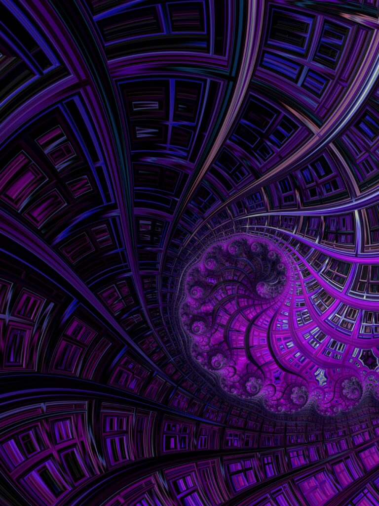 Mesmerizing Purple Fractal Spiral Wallpaper for Unique Background