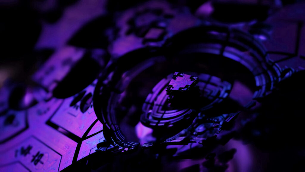 Mesmerizing Purple Fractal Vortex Wallpaper - Intricate Geometric Design