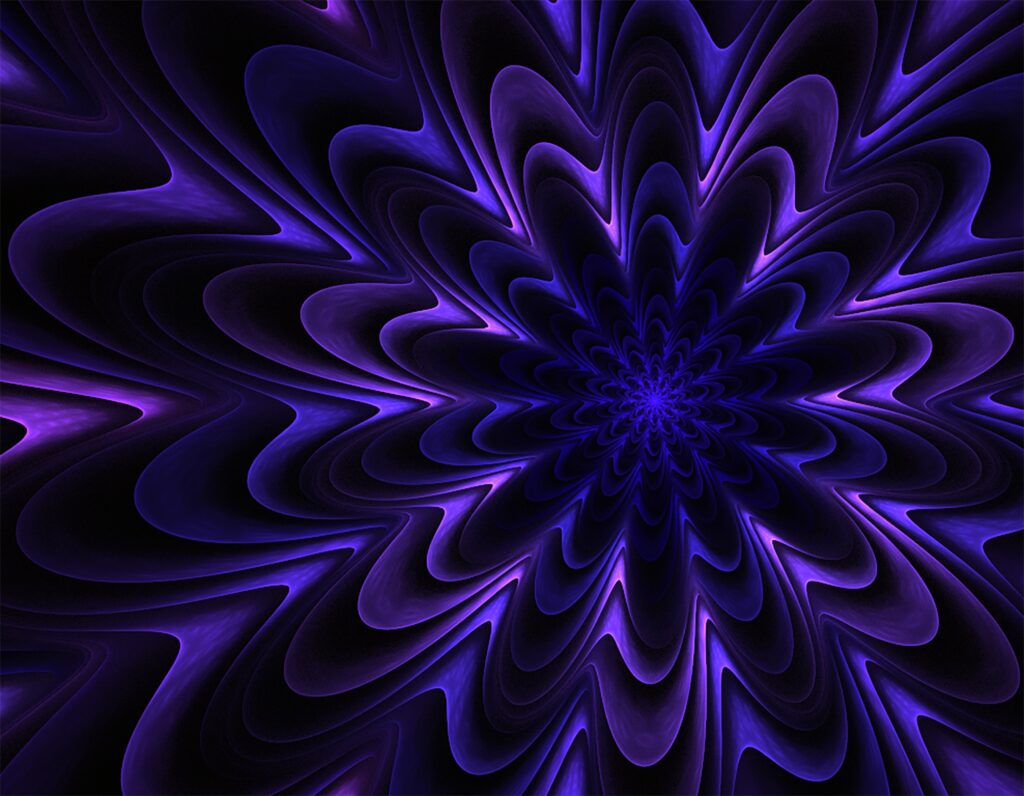 Mesmerizing Purple Fractal Wallpaper - Hypnotic Wavy Background