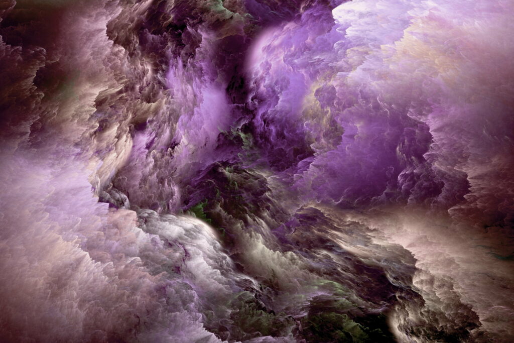 Mesmerizing Purple Glowing Clouds - Ethereal HD Abstract Wallpaper
