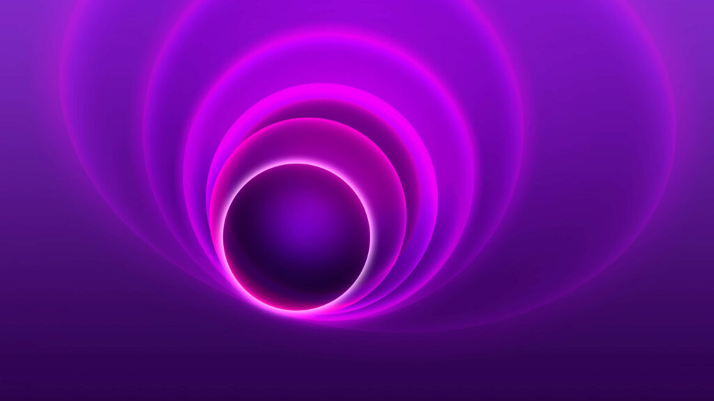 Mesmerizing Purple Abstract Wallpaper with Concentric Circle Gradient