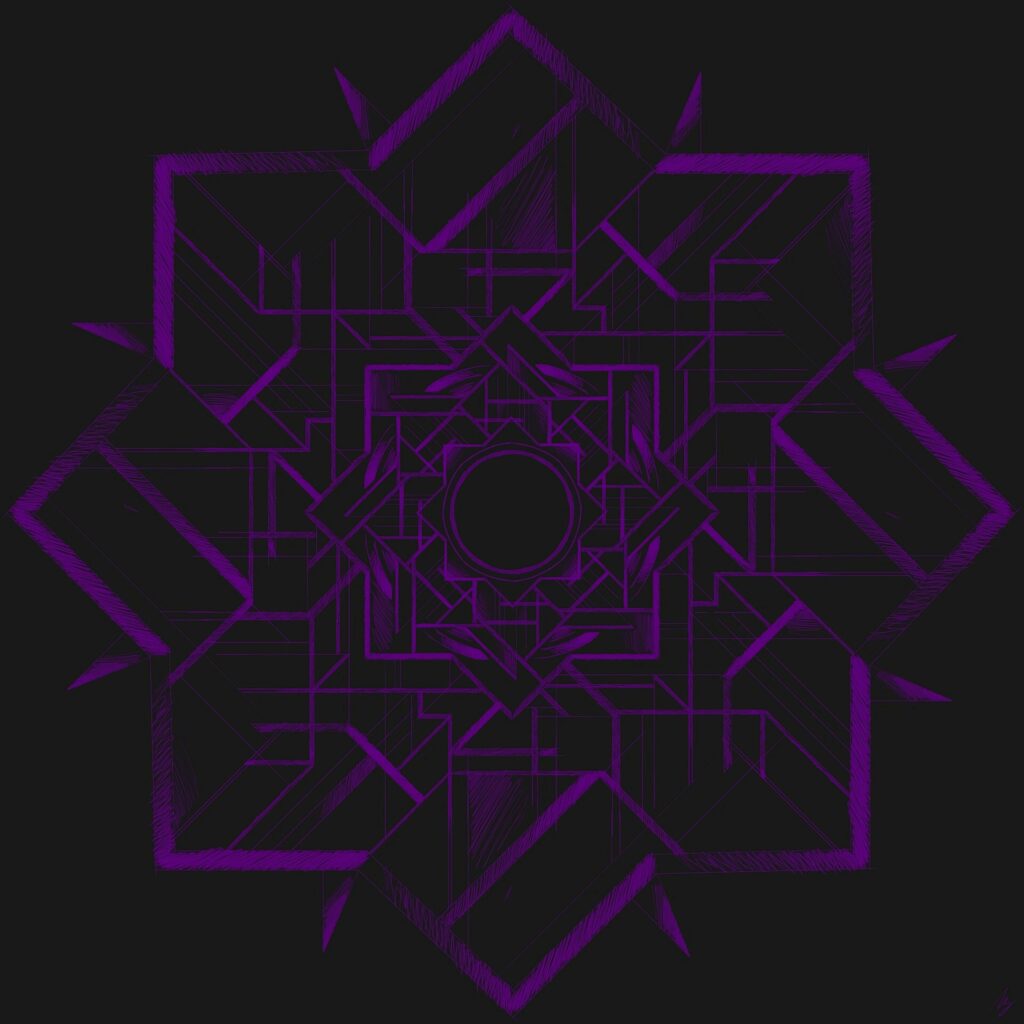 Mesmerizing Purple Mandala Wallpaper - Modern Geometric Background