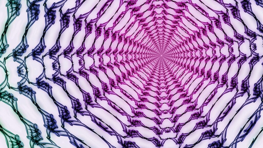 Mesmerizing Purple and Pink Radial Pattern Wallpaper Background