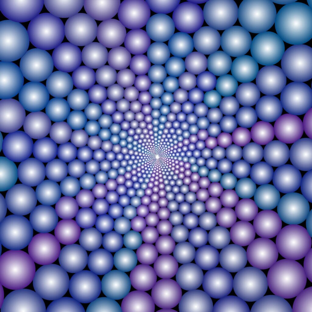 Mesmerizing Purple and Blue Spiral Circle Wallpaper Background
