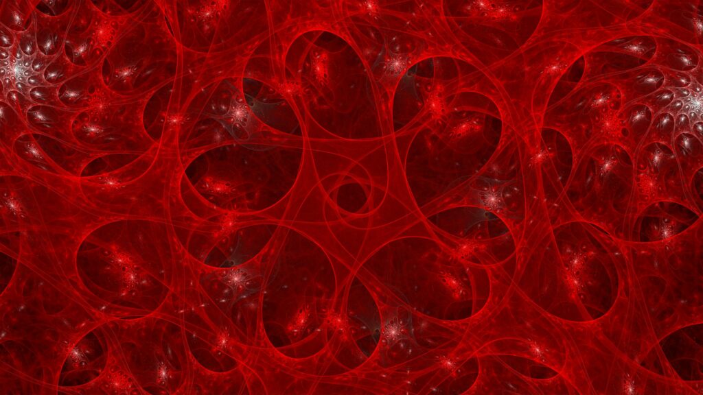 Mesmerizing Red Abstract Wallpaper - Intricate Distorted Design