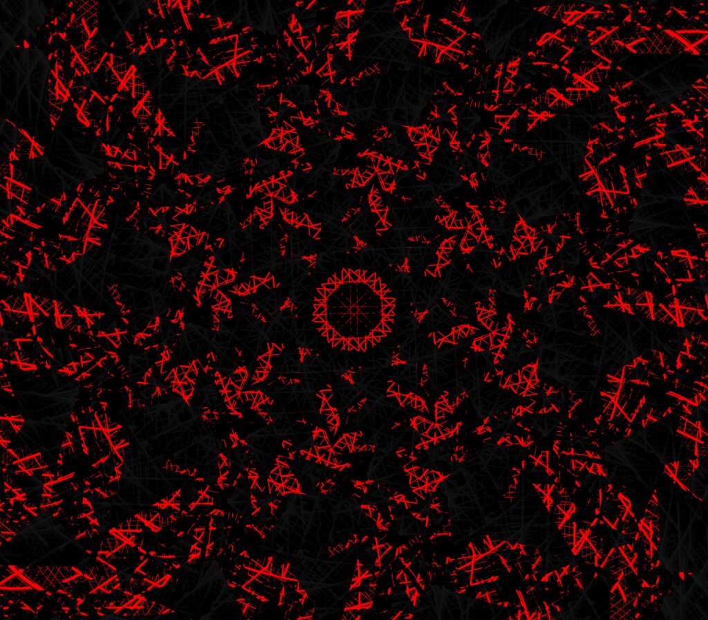 Mesmerizing Abstract Red Pattern Wallpaper on Dark Background