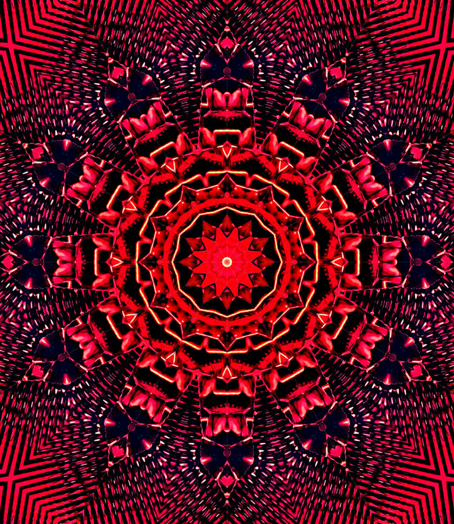 Mesmerizing Red Fractal Wallpaper - Intricate Abstract Background