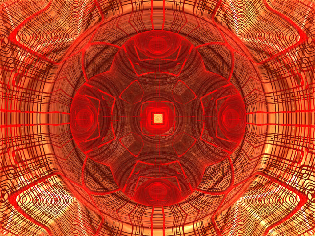 Vivid Red Fractal Wallpaper: Mesmerizing 3000x2250 Abstract Design