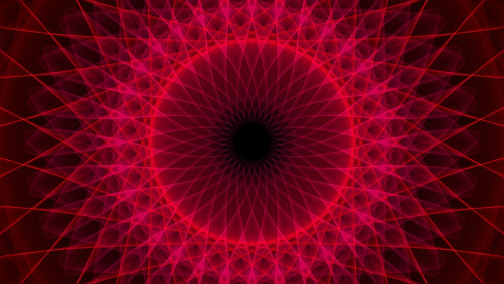 Mesmerizing Red Kaleidoscopic Fractal Wallpaper - 3840x2160 Background