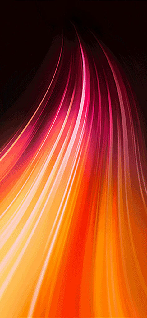Vibrant Light Trails: Captivating Note 8 Wallpaper in Bright Red, Orange, White, and Pink on a Stylish Black Background