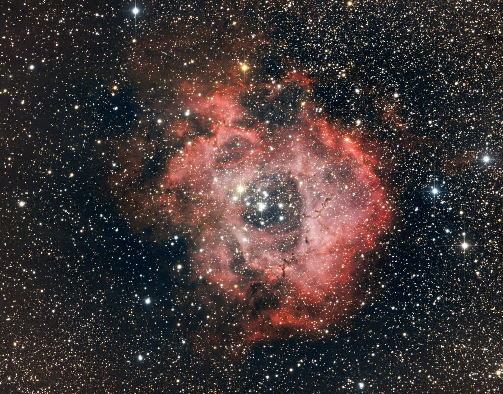 Stunning Red Nebula Wallpaper: Vibrant Cosmic Scene Background